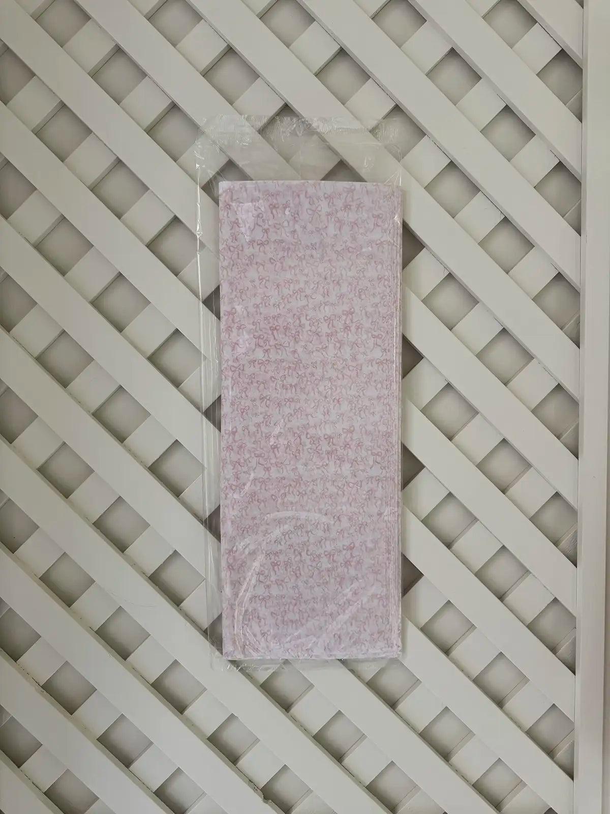 bows tissue paper in blush